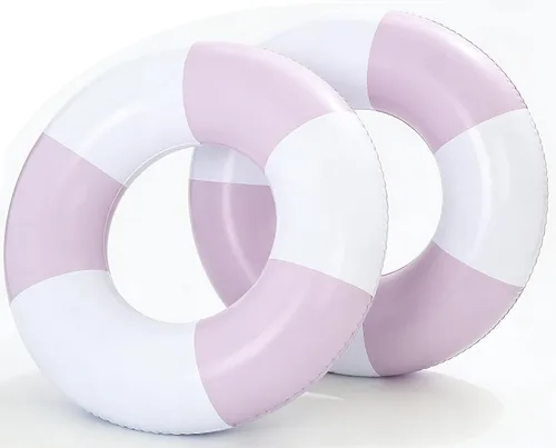 Vista 6 de 4 Pack Striped Large Inflatable Swim Rings, 35" Summer Adult Pool Float for Beach & Pool