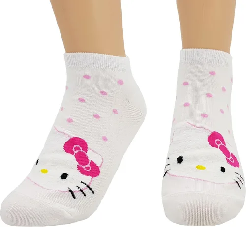 Vista 3 de Lote de calcetines de Hello Kitty JJMax, mezcla de algodón, tobilleros, talla única