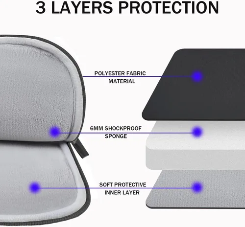 Vista 2 de TEDNETGO Funda para portátil de 14 pulgadas, funda para MacBook Pro 2024 de 14 pulgadas para Apple, funda protectora impermeable de 13 pulgadas