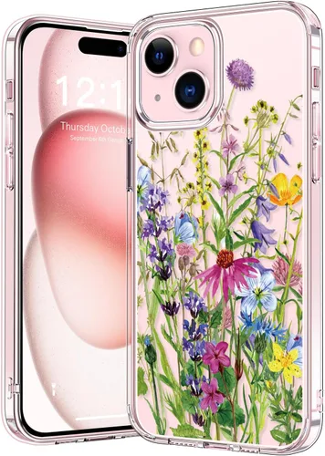 Vista 82 de bicol - Funda protectora a prueba de golpes para iPhone 15 Plus, funda delgada de acrílico transparente y diseños modernos para niña y mujer, 6.7