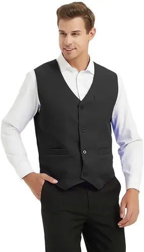 Vista 5 de TopTie - chaleco unisex para uniforme de barman, supermercados, voluntarios.