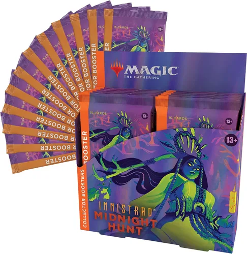 Vista 5 de Magic: The Gathering Innistrad: Midnight Hunt Collector Booster Box 12 paquetes (180 cartas mágicas)