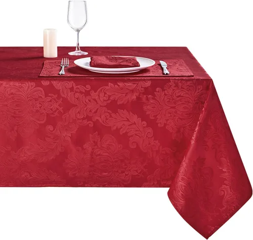 Vista 9 de Mantel rectangular de lino para cocina y comedor, impermeable, resistente a las manchas, lavable, de poliéster, diseño de granja, mantel de tela