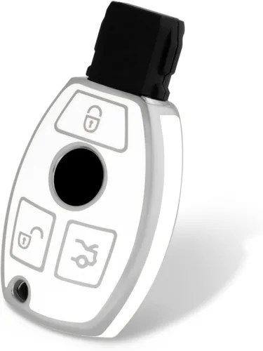 Vista 8 de Funda para llavero de automóvil de Mercedes Benz, con protección de TPU suave, compatible con Mercedes Benz C E S M CLS CLK G Class Keyless Smart