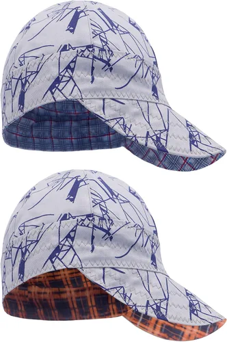 Vista 14 de BOCOMAL Gorro de Soldadura Resistente al Fuego CAT2 de Peso Medio con Estampado, Gorras de Soldador de 6 Paneles - Juego de 2