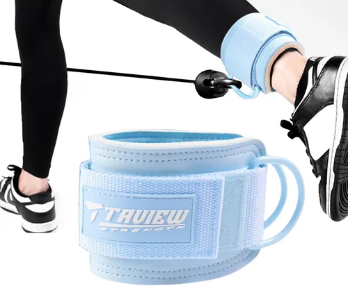 Vista 6 de TAVIEW Ankle Straps Cable Machine Attachment for Gym - Cable Kickback Ankle Straps - Padded Ankle Cuffs for Glute Kickbacks and Leg Workouts