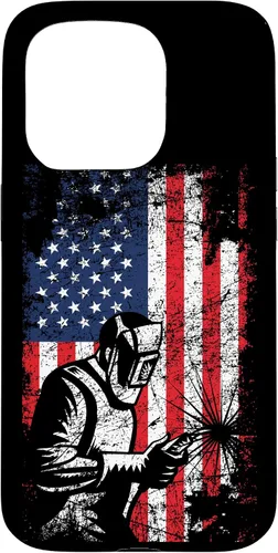 Vista 14 de Welder Gifts - Funda de soldadura patriótica con bandera estadounidense para iPhone 17