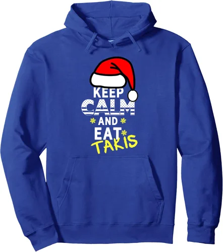 Vista 4 de Let's Wear This Keep Calm And Eat Takis - Sudadera con capucha de Navidad, Negro