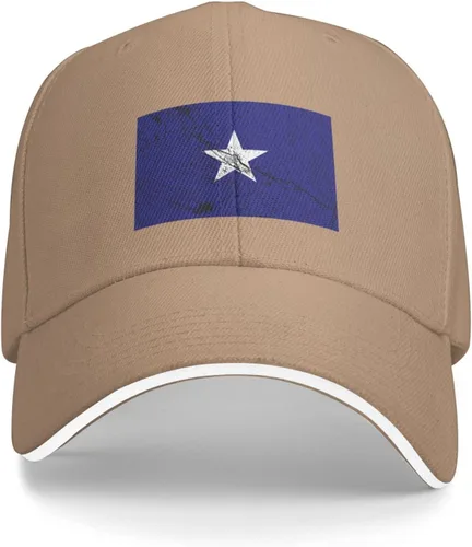 Vista 2 de QIZYOQA Bonnie Blue Flag Texture Effect Baseball Cap for Men Women Adjustable Funny Dad Hat