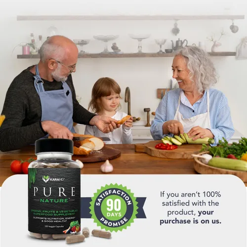 Vista 6 de KaraMD Pure Nature - Suplemento de verduras, frutas y verduras, vitaminas, fibra y antioxidantes, 20 suplementos de frutas y verduras para energía