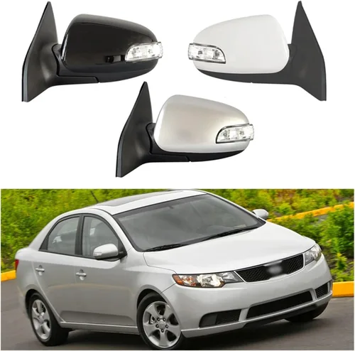 Vista 2 de KIRYU Espejo retrovisor lateral de coche compatible con Kia Cerato 2006 2007 2008 2009 2010 2011 2012 espejos exteriores automáticos