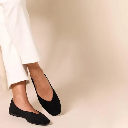 Vista 6 de Tienda Essentials Zapatos planos de ballet cómodos con punta cuadrada para mujer