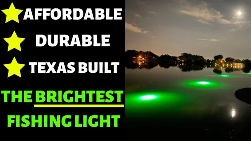 Vista 3 de Green Blob Outdoors Nueva Luz de Pesca Submarina de 110 Voltios para Muelles, LED con Temporizador de Fotocélula y Control Remoto, Luz Atrayente