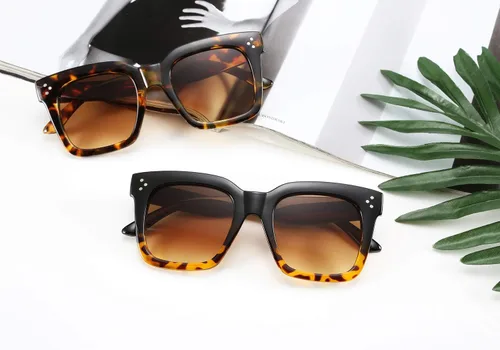 Vista 6 de FEISEDY Gafas de sol vintage de mariposa para mujer, diseño de lujo, cuadrado, degradado, B2486