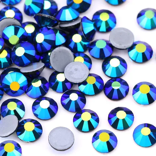 Vista 33 de Jollin Hot Fix - Diamantes de imitación de cristal con parte trasera plana, gemas de diamantes de imitación de 0.079 pulgadas