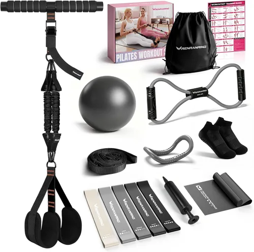 Vista 11 de 2026 Upgraded Pedal Resistance Bands with Handles Rosa