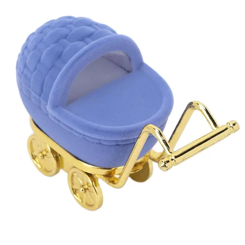 Vista 9 de Mini estuche de viaje para joyería, caja de joyería con forma de carro de bebé, organizador de regalos personalizado para mujeres y niñas, estuche
