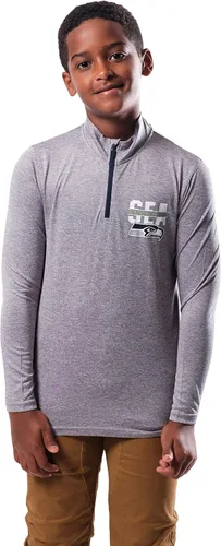 Vista 29 de Ultra Game - Camiseta juvenil NFL oficial con cremallera de un cuarto y manga larga súper suave