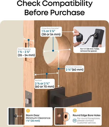 Vista 7 de eufy Security Smart Lock C220, cerradura de puerta de entrada sin llave