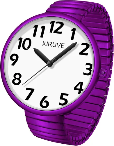 Vista 7 de Reloj de pulsera de acero inoxidable con esfera fácil de leer, para hombre y mujer