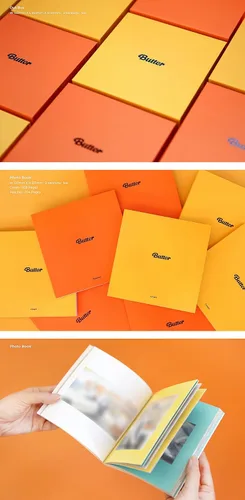 Vista 3 de Music & New WEVERSE PREORDER BTS Butter AlbumExtra Photocards Set CreamPeaches ver. SET