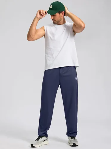Vista 6 de G Gradual Pantalones deportivos para hombre con bolsillos con cremallera, pantalones deportivos cónicos para entrenamiento, correr, correr