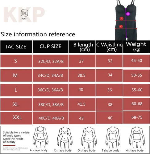 Vista 6 de KKP Shapewear for Women Tummy Control Full Bust Body Shaper Bodysuit Butt Lifter Thigh Slimmer