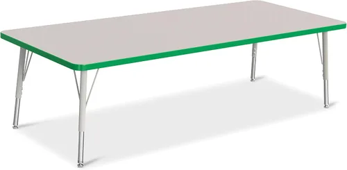Vista 62 de Berries Mesa rectangular para actividades, altura E, Gris/Negro/Negro, 1