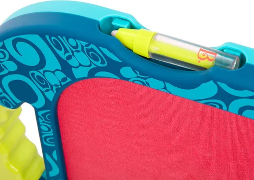 Vista 7 de B. toys Tablero de dibujo de agua, juguete de viaje portátil, 4 bolígrafos, tablero de doble cara para niños pequeños, niños mayores de 18 meses