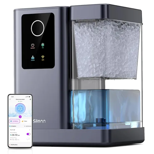 Vista 20 de Silonn Nugget - Máquina de hielo para encimera, hielo de caída automática Acero inoxidable