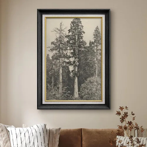 Vista 3 de SIGNWIN Arte de marco de alta calidad, elegante, vintage, ilustraciones de dibujo de árbol, arte fino, arte tradicional icónico para sala de estar
