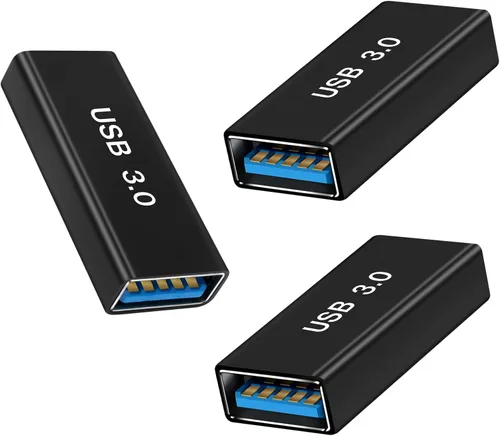 Vista 15 de Paquete de 2 adaptadores USB 3.0/3.1 macho a macho y adaptador OTG 3.0 USB A a A, extensión o expansión
