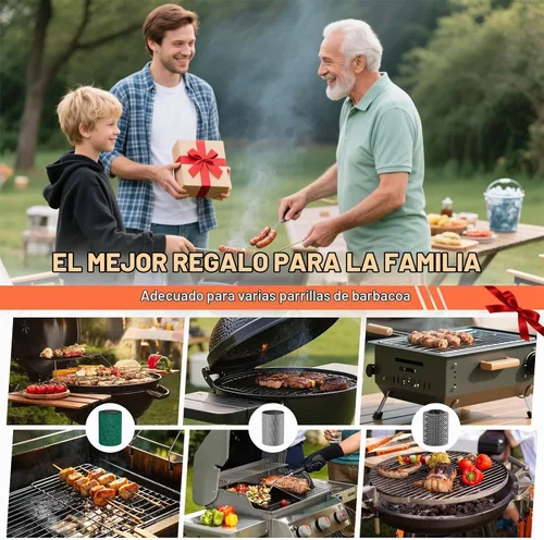 Vista 7 de Hillyfe Cepillo de parrilla para exteriores, cepillo de parrilla recargable inalámbrico con 3 cabezales de cepillo, cepillos de limpieza eléctricos