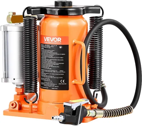 Vista 10 de VEVOR Gato de botella hidráulica de aire, 12 toneladas/26455 libras Gato hidráulico neumático para botella con rango de elevación de 10.43 a 19.88