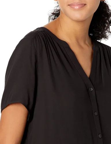 Vista 3 de Tienda Essentials - Blusa tejida de manga corta para mujer