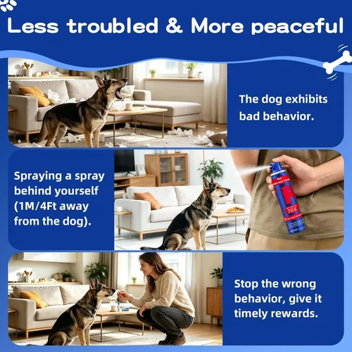 Vista 6 de Corrector Spray Dog Trainer 70ml 1 Pack for Dog to Stops Unwanted Behaviour Blue-1PACK