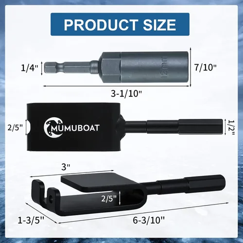 Vista 3 de Ice Anchor Drill Adapter, Ice Fishing Shelter Accessories, Universal for Ice Anchors
