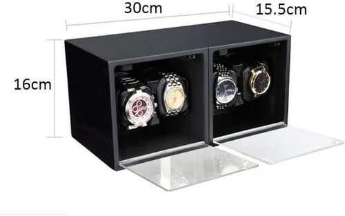 Vista 6 de Watch Shaker, Automatic Mechanical Watch, Winding Box, Winding Box, Watch Box, Rotating Watch Box, Table Shaker Fashion (A)