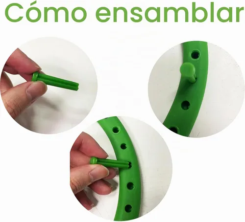 Vista 3 de S & E TEACHER'S EDITION - Juego de telares redondos para tejer, color verde