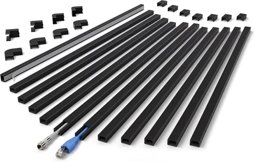Vista 8 de Ocultacables de Pared para Un Cable, Cubiertas de Cable de Pared de 136 pulgadas, Kit de Cubierta de Cable de Instalación Fácil, Canaleta de Cables