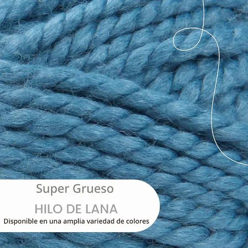 Vista 2 de Lion Brand Yarn - Ovillo de lana Wool-Ease Thick & Quick color fuerza aérea