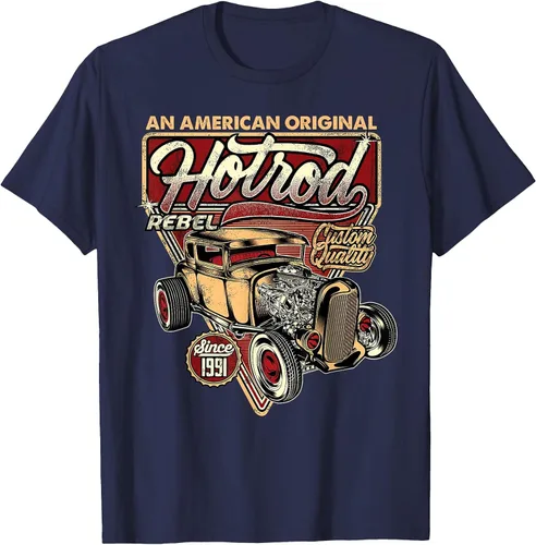 Vista 94 de Camiseta vintage Hot Rod Speed and Power para hombre Asphalt Grey