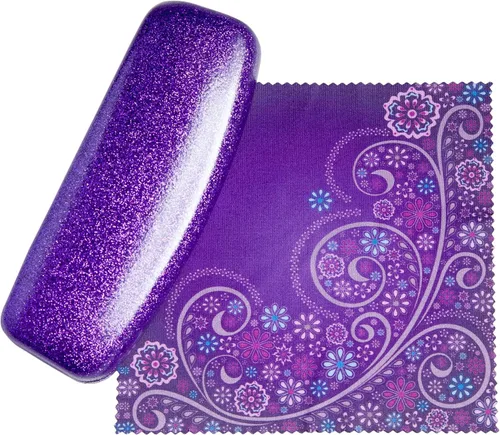 Vista 8 de La original e impresionante caja de gafas de concha dura, para mujer, de Spunky Soul Recubierto por un suave brillo Paño de limpieza