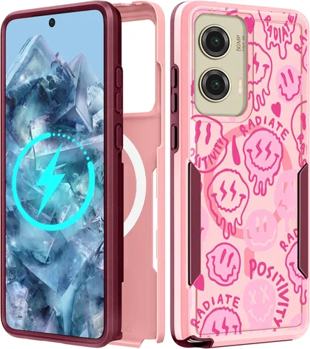 Vista 102 de Funda para Moto G 5G 2024 – Compatible con MagSafe para mujeres y niñas, bonita funda protectora magnética para teléfono, diseño femenino Kawaii