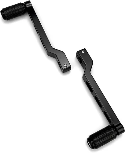 Vista 8 de Tablas de piso para Harley Davidson Touring Flt Black Defiance Floorboards Harley estribos Harley dedo del pie palancas de cambio estándar Flht