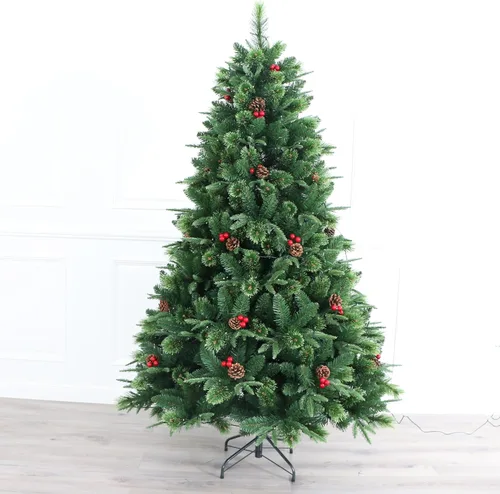 Vista 4 de Árbol de Navidad realista de 6 pies con bisagras (6 pies sin iluminación)