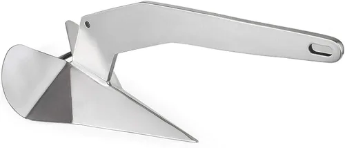 Vista 6 de ISURE MARINE Ancla triangular resistente de acero inoxidable estilo delta/ala para barco, 11 libras, 13 libras, 16 libras, 17.5 libras, 22 libras