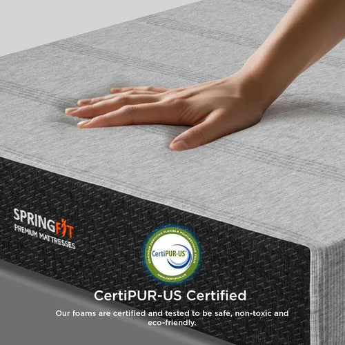 Vista 8 de Springfit Colchón de espuma viscoelástica tamaño King de 10 pulgadas con tela de punto transpirable para mayor comodidad y alivio de presión