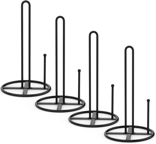 Vista 8 de Soporte para toallas de papel, soporte de rollo de cocina negro para organizar rollos de cocina