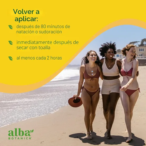 Vista 7 de Alba Botanica - Aerosol de protector solar para cara y cuerpo, protector solar de amplio espectro SPF 15, coco hawaiano, resistente al agua